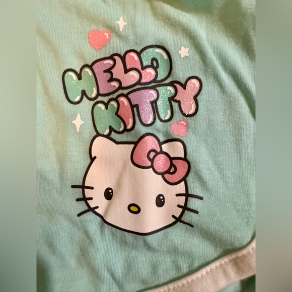Hello Kitty PJ Shorts Mint Green NWT - Picture 3 of 7
